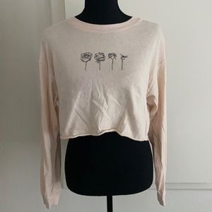 Long Sleeve Crop Top • M • Forever 21